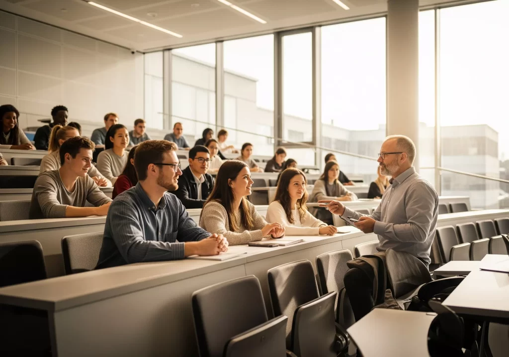 aspiranti docenti in un'aula universitaria durante i percorsi abilitanti