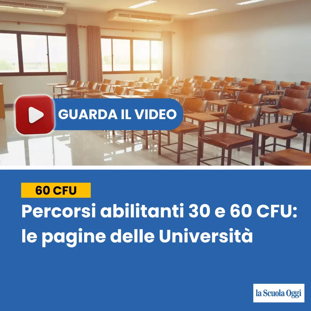 una classe con sedie e banchi vuoti nell'immagine di copertina dell'articolo dedicato ai Percorsi abilitanti da 30 e 60 CFU