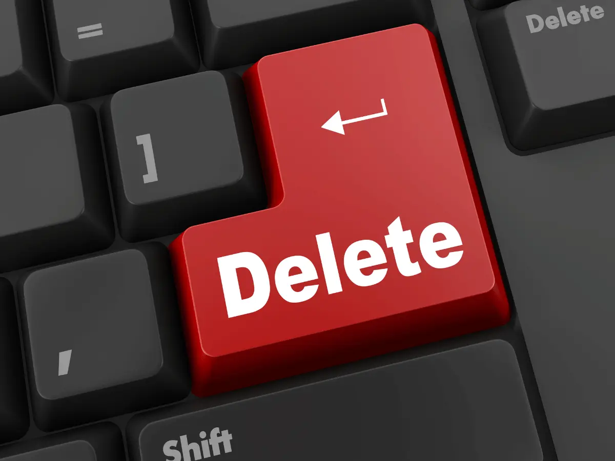 Scritta Delete