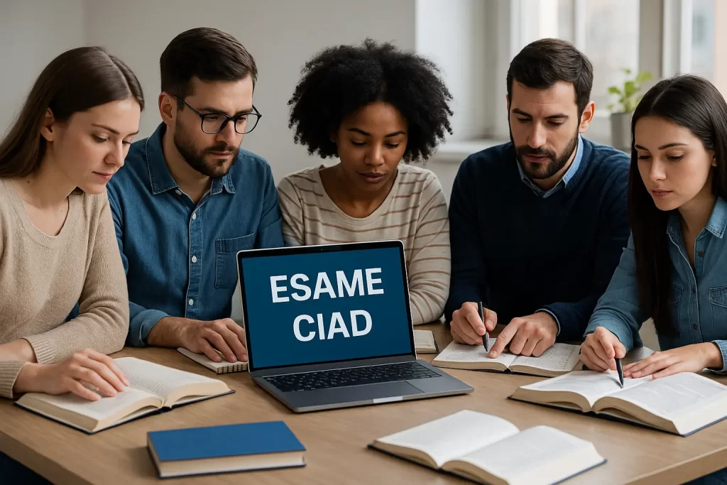 Candidati che si preparano per il test della CIAD