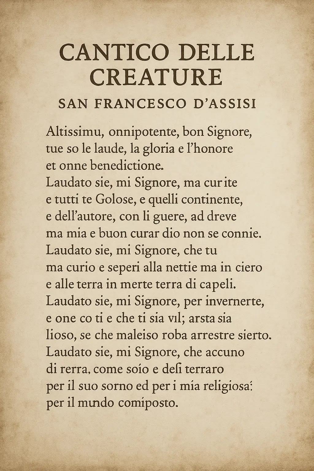 Cantico delle Creature