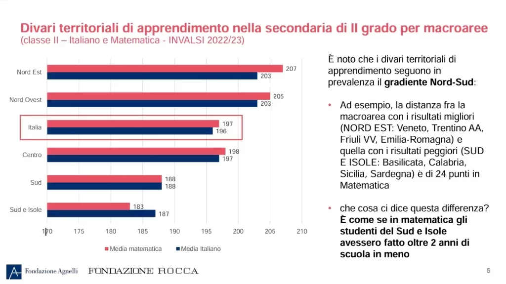 uno schema dell'indagine sul divario  scolastico