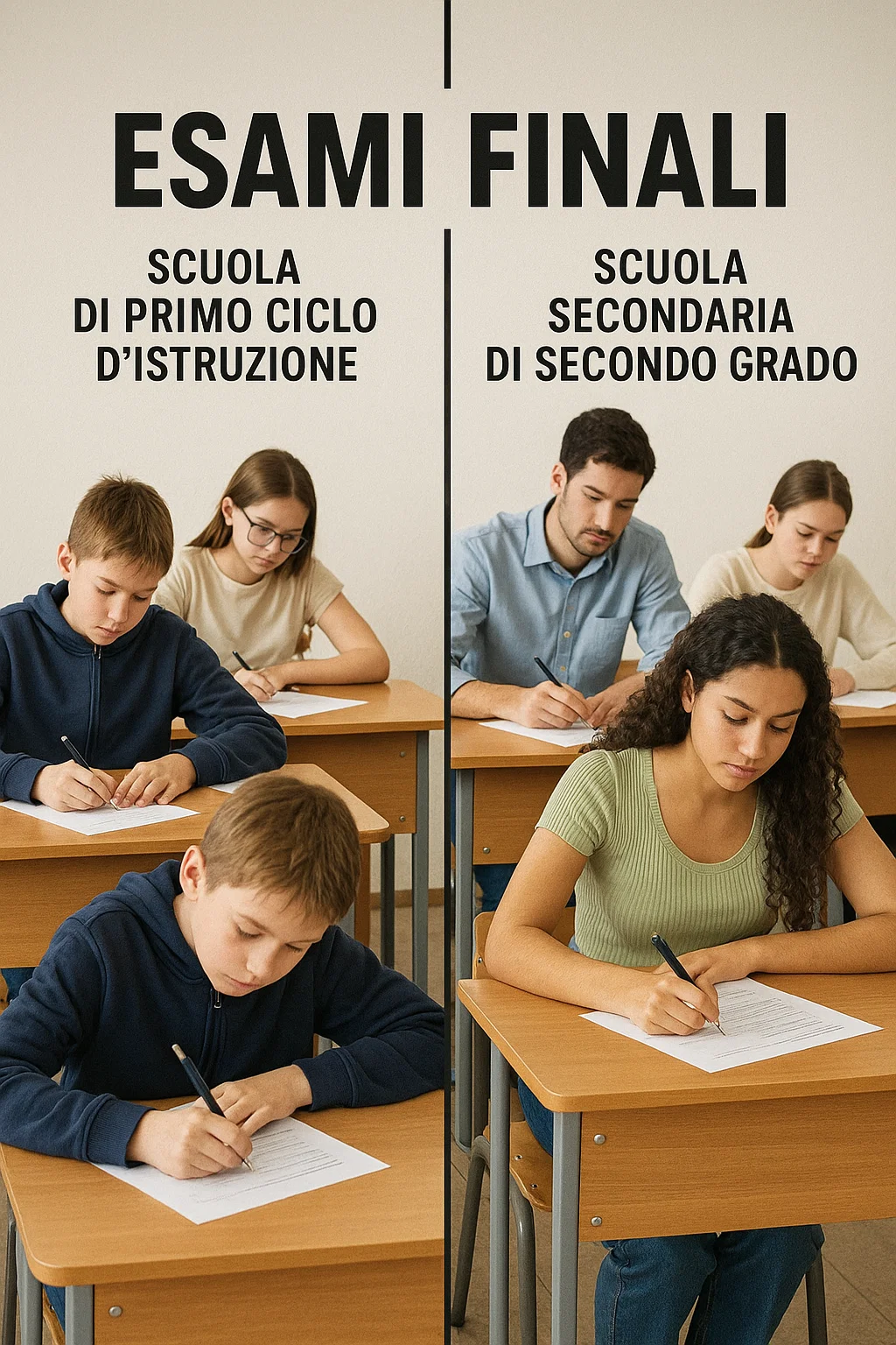 Studenti impegnati negli esami finali
