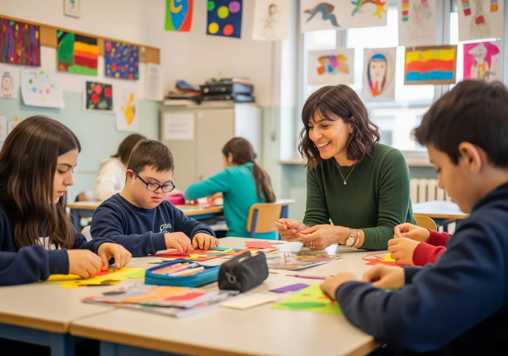 docente di sostegno assiste alunni BES