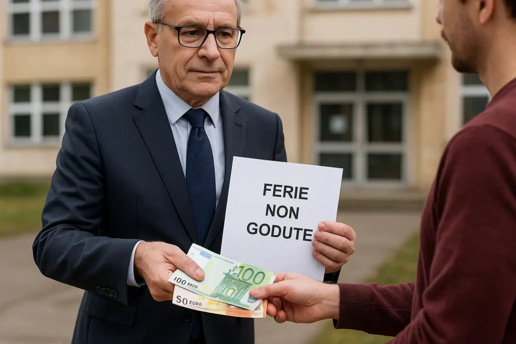 Dirigente scolastico paga le ferie non godute ad un docente precario