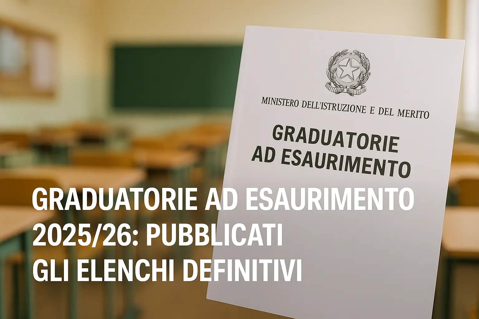 Graduatorie ad Esaurimento 2025/26: Elenchi Definitivi