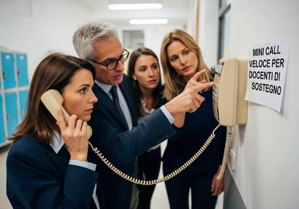 Docenti di sostegno che aspettano la mini call veloce