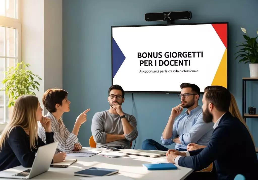 Docenti che riflettono sul bonus Giorgetti per i docenti
