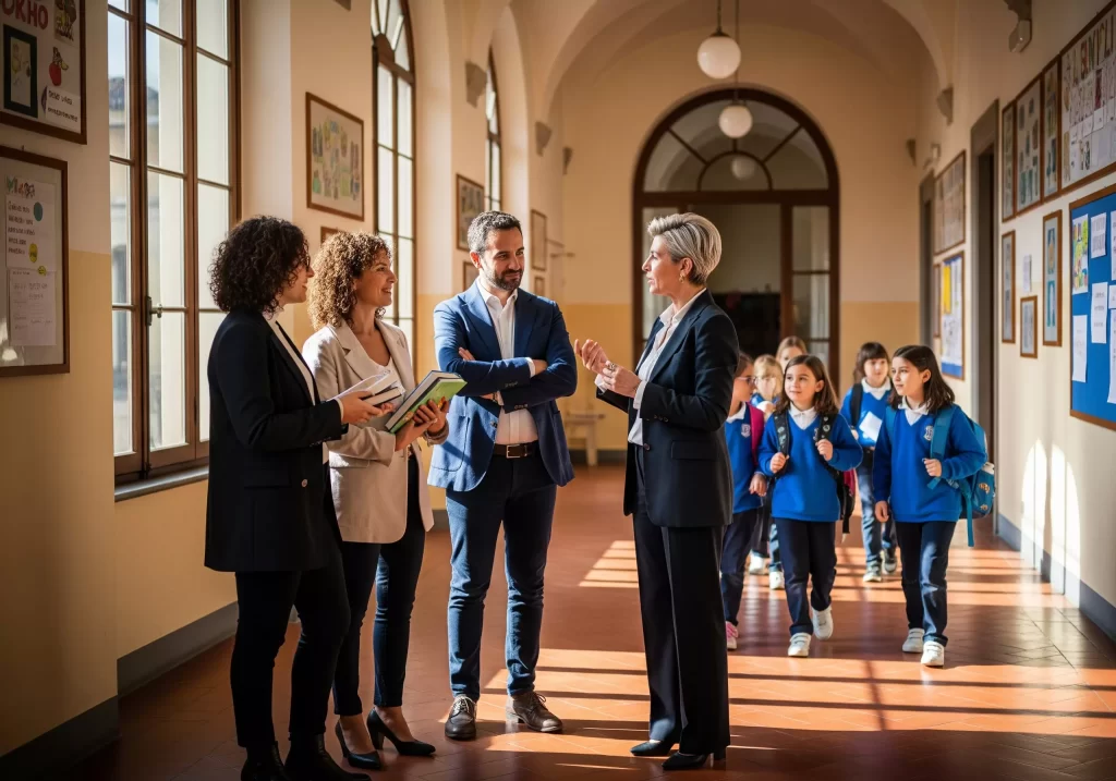 Formazione Docenti Incentivata 2025: alcuni docente si confrontano con il DS in corridoio