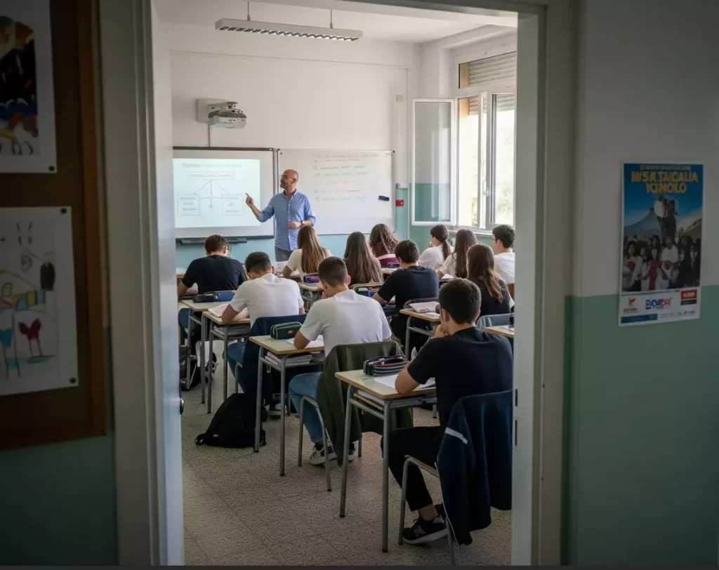 Nomine GPS Sostegno Ruolo 2025: docente fa lezione in classe