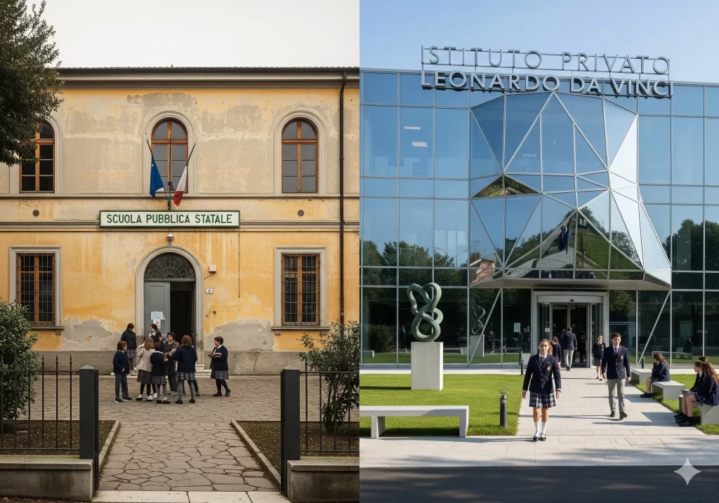 Pregiudizio Contro la Scuola Statale: una scuola pubblica e una privata