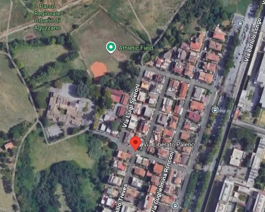 Scuola Abbandonata a Rebibbia: il Plesso Palenco visto dall'alto su Google Maps