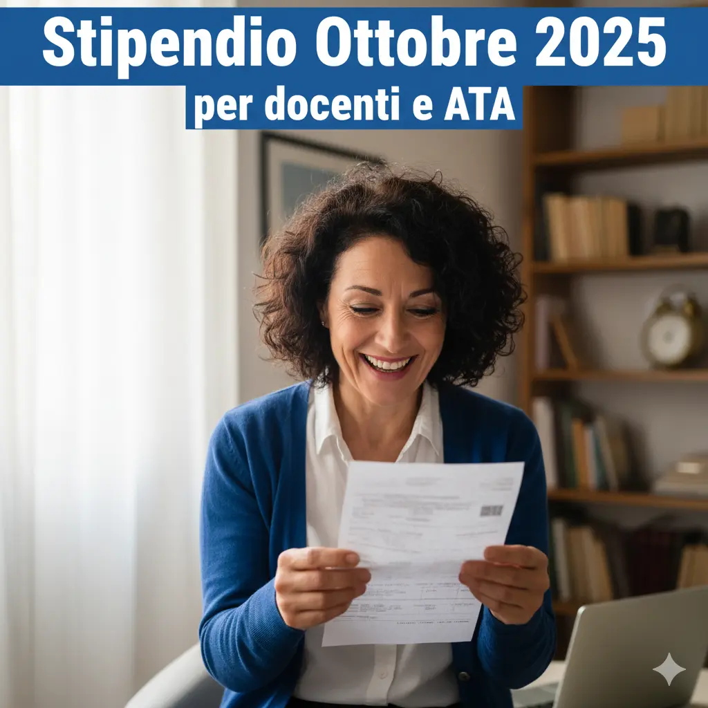Stipendio Ottobre 2025 per docenti e ATA. Su NoiPA: importi, scatti, arretrati e Fondo Espero
