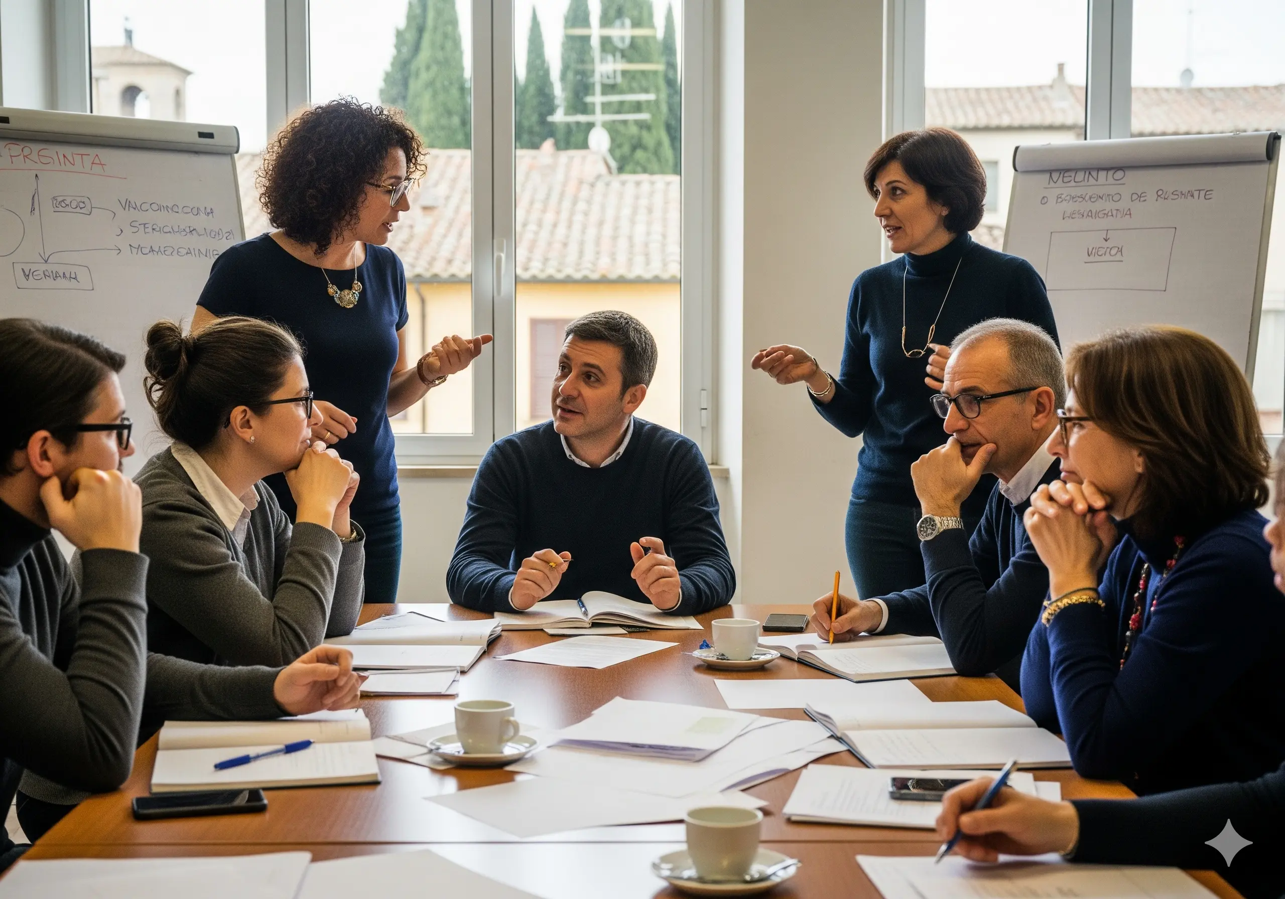 un gruppo di docenti durante una riunione