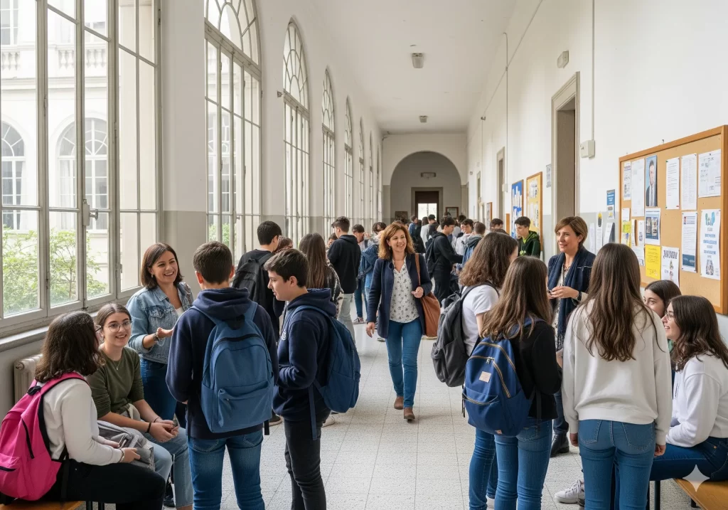 RAV: studenti e docenti in corridoio 