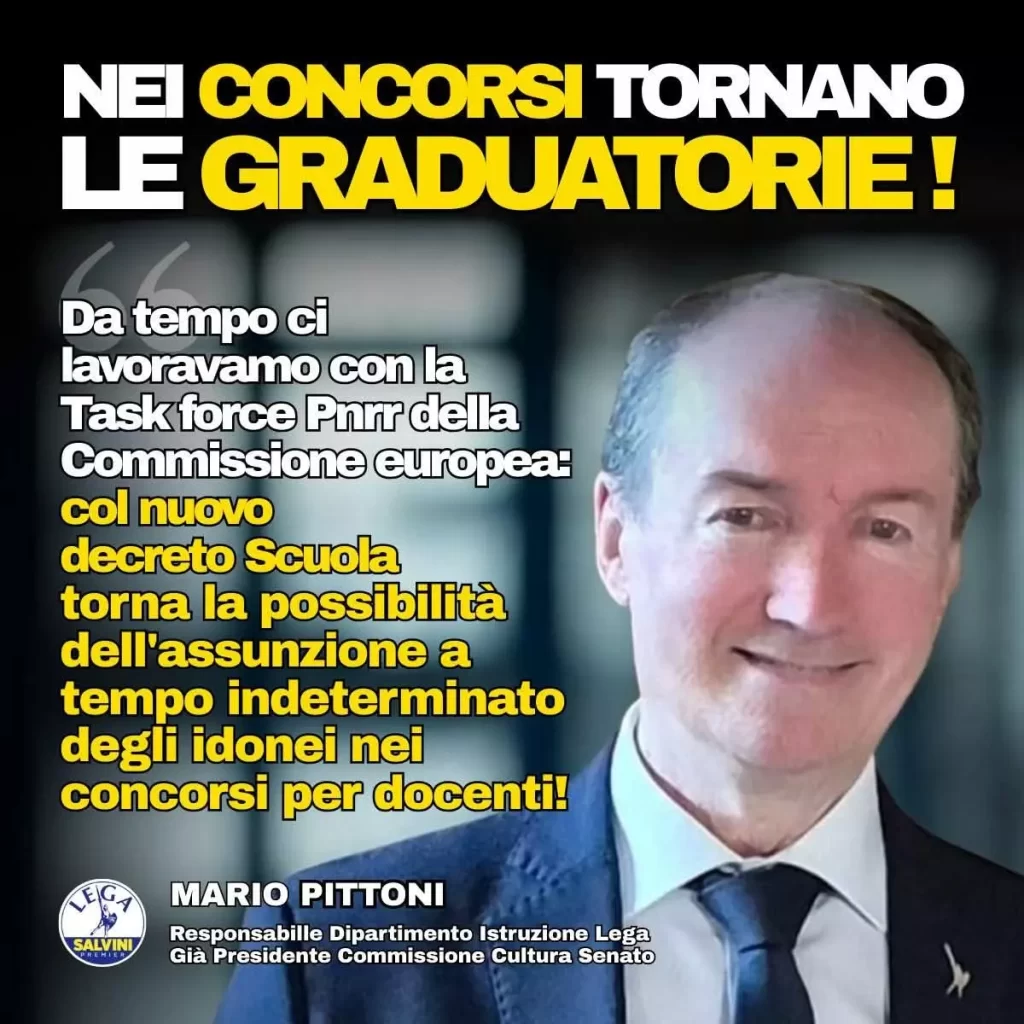 il responsabile del Dipartimento Istruzione della Lega Mario Pittoni