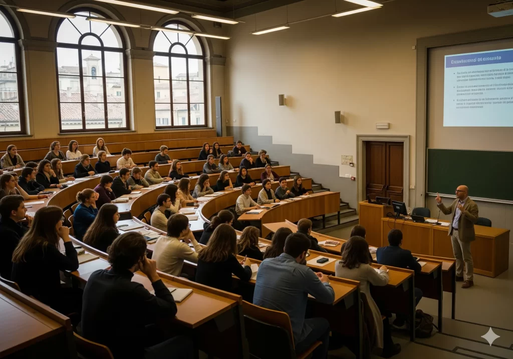 Specializzazione Sostegno Indire: aula universitaria durante una lezione