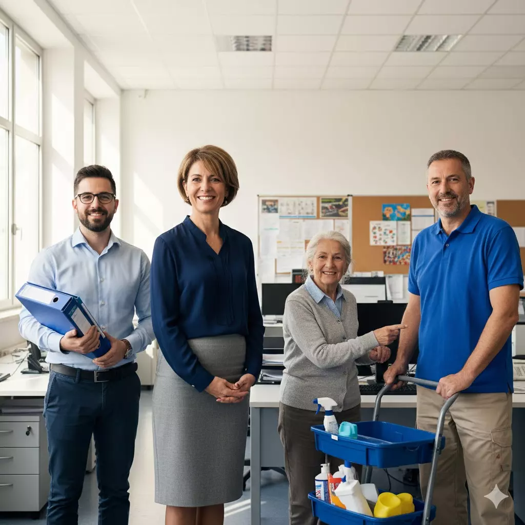 Permessi Legge 104 per personale ATA: team a lavoro