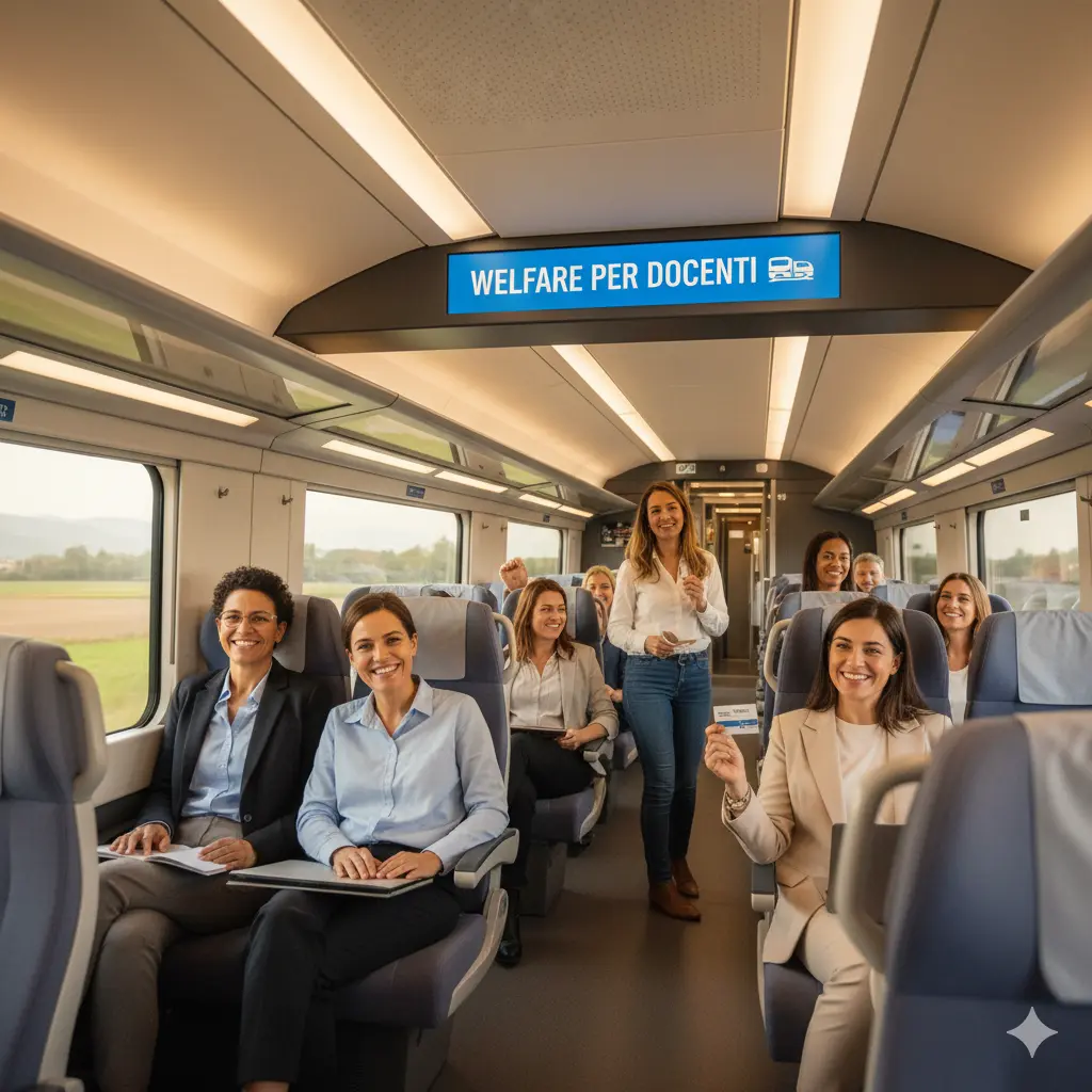 Welfare per docenti che viaggiano su un treno