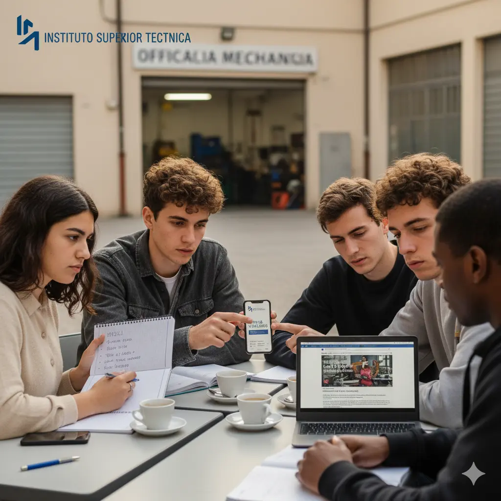 Bonus Cultura 2026: alcuni studenti leggono un articolo online sul bonus cultura 2026 e discutono delle novità.