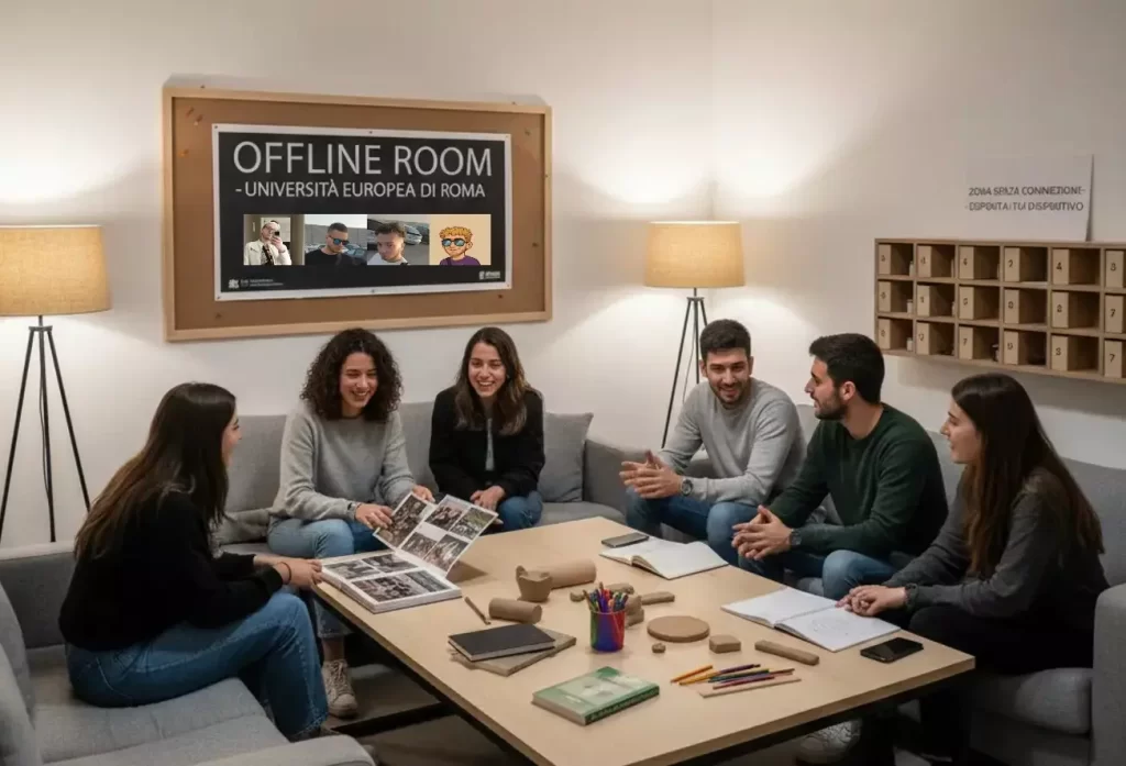 Dipendenza da Smartphone: alcuni studenti nella Offline Room