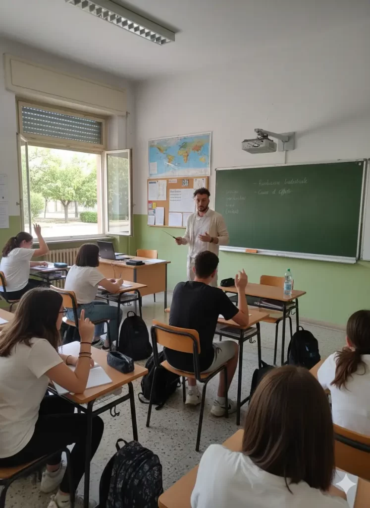 Riserva 30% Concorso PNRR3: docente durante una lezione in classe