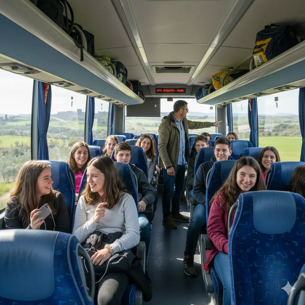 Sicurezza Gite Scolastiche: studenti sul pullman