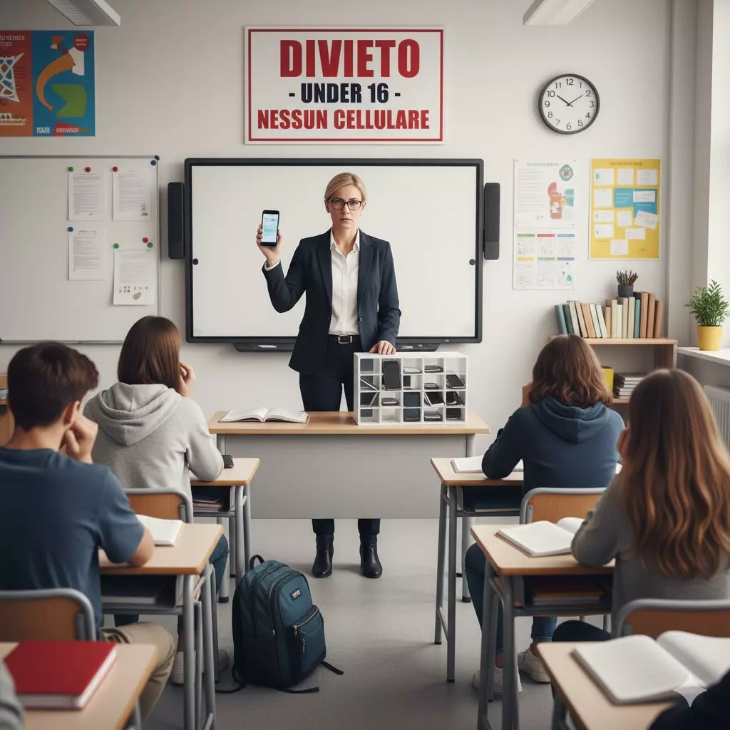 Divieto social under 16: ragazzi a scuola