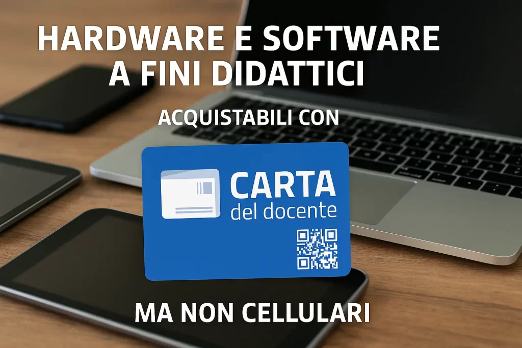 Cellulari esclusi dalla Carta del docente 2025: Slitta a Gennaio 2026, Nuovi Limiti Hardware