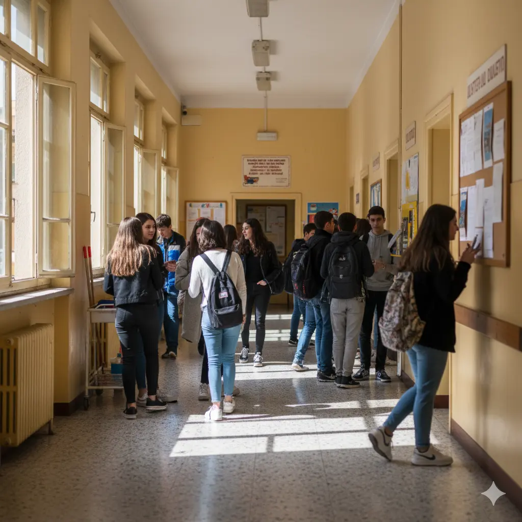 Novità della bozza GPS 2026: studenti nel corridoio di una scuola