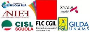 Ripescaggio supplenti e correttivi GPS: il logo dei sindacati firmatari (FLC CGIL, CISL Scuola, UIL Scuola RUA, SNALS Confsal, GILDA Unams e ANIEF)