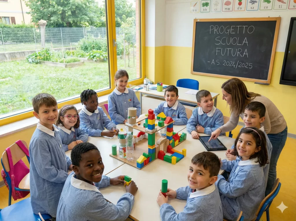 Verona, Risarcimento per Insegnamento Senza Titolo: docente durante una lezione in una classe di scuola primaria