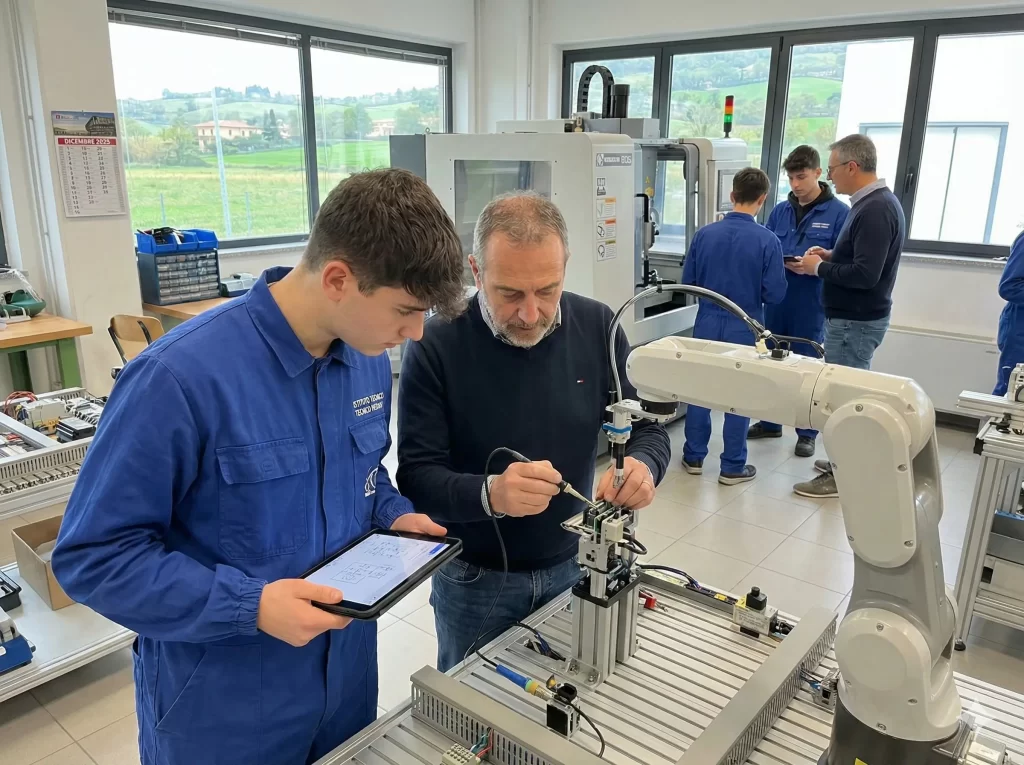 DM 221/2025 per i percorsi 4+2: studente impegnato in attività laboratoriali