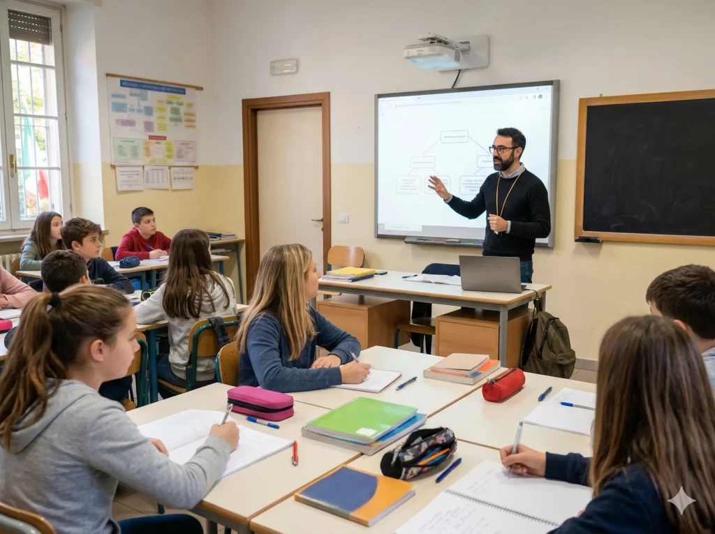 Mobilità docenti 2026: docente in classe durante una lezione