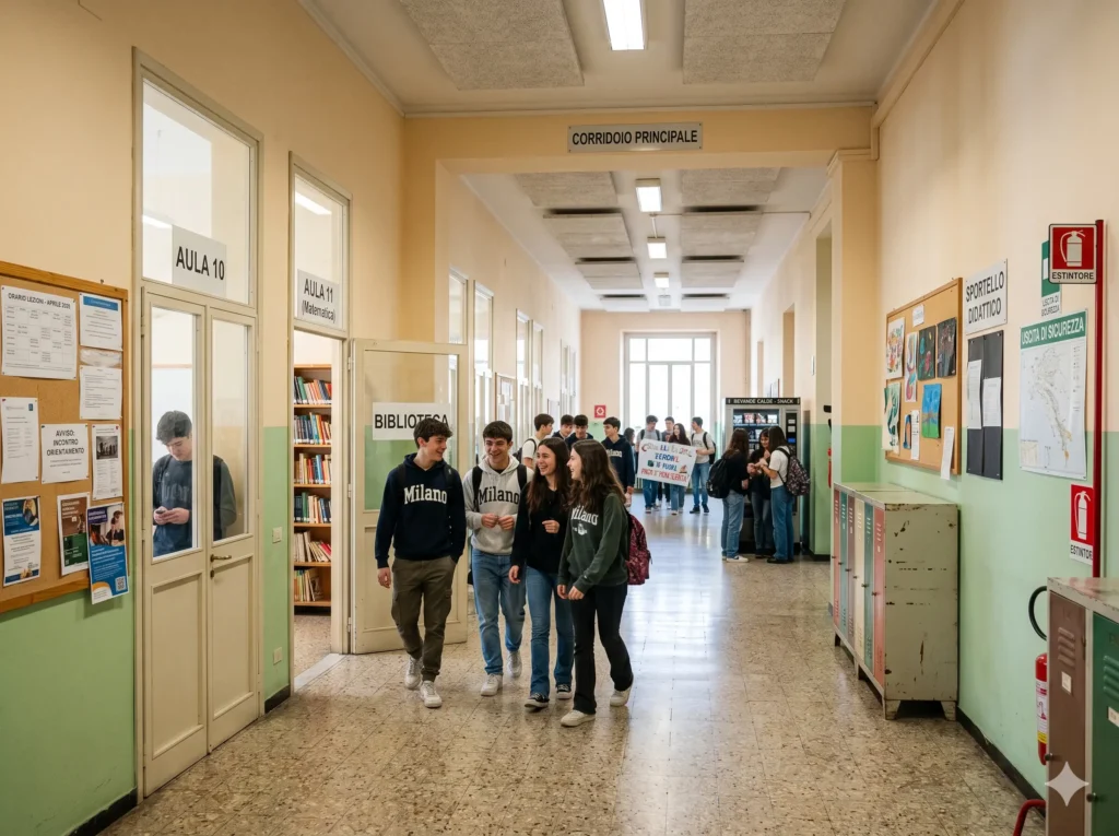 Elenchi regionali 2026: corridoio di una scuola